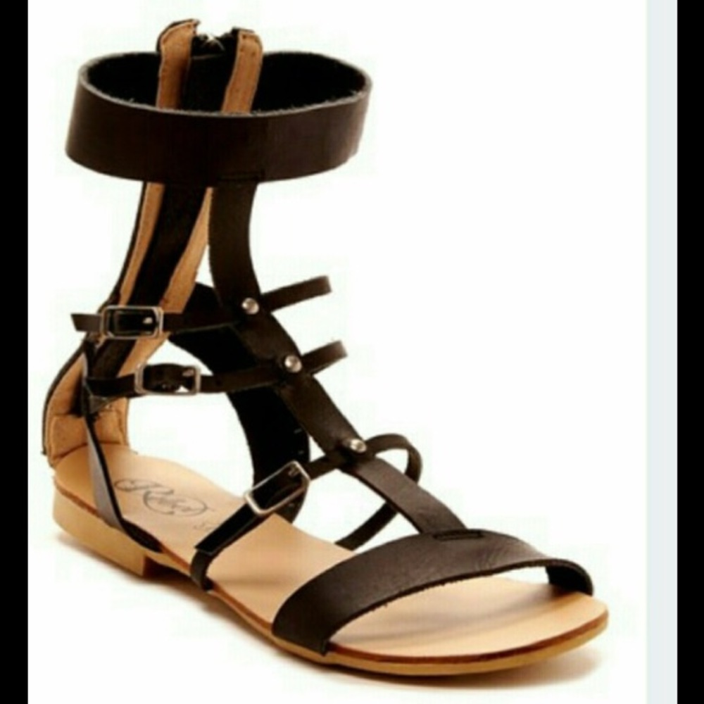 Rebel leather gladiator sandals